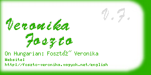 veronika foszto business card